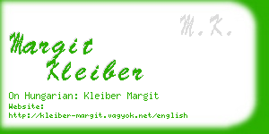 margit kleiber business card